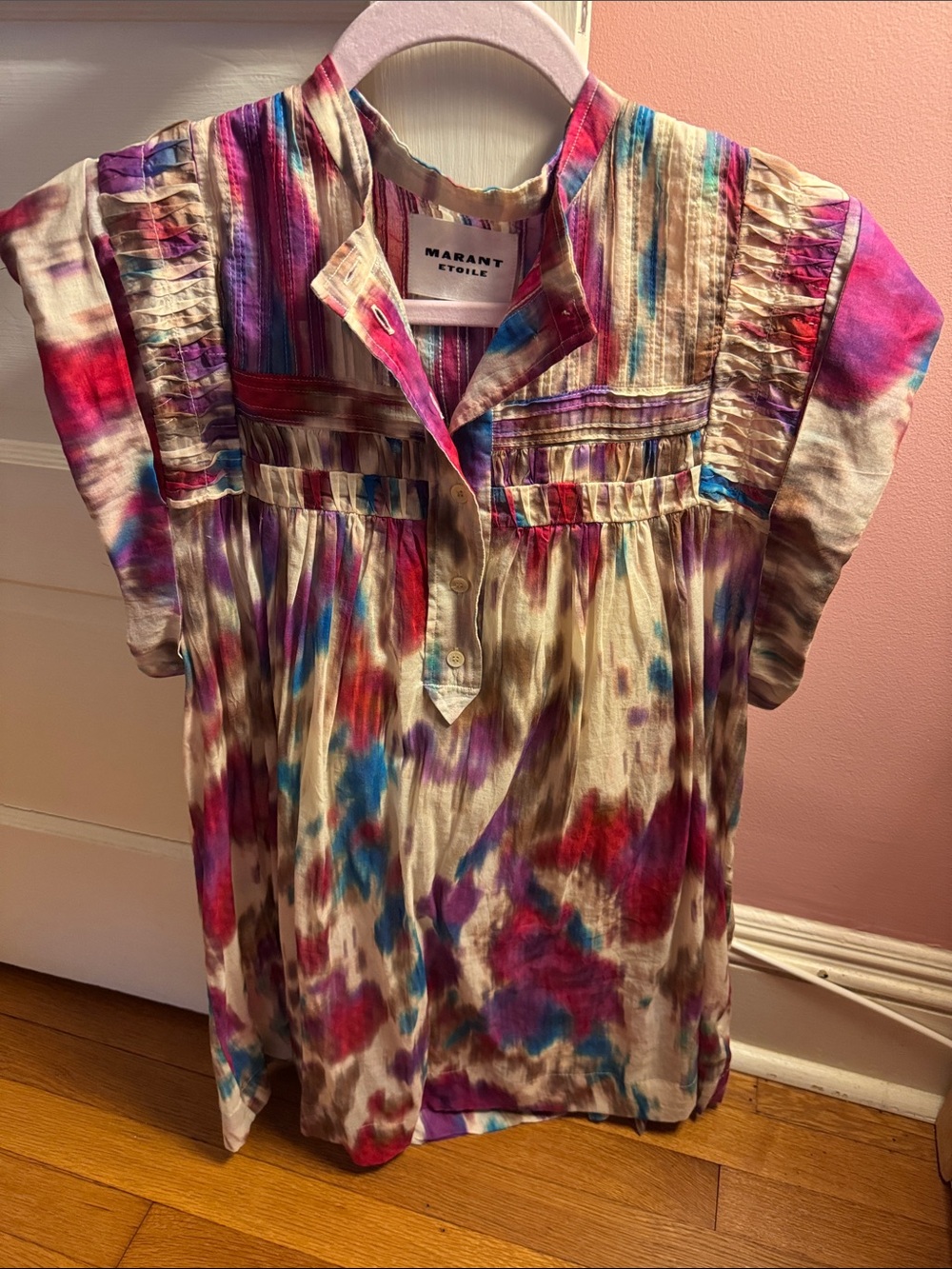 Isabel Marant Multicolor Watercolor Mini Dress